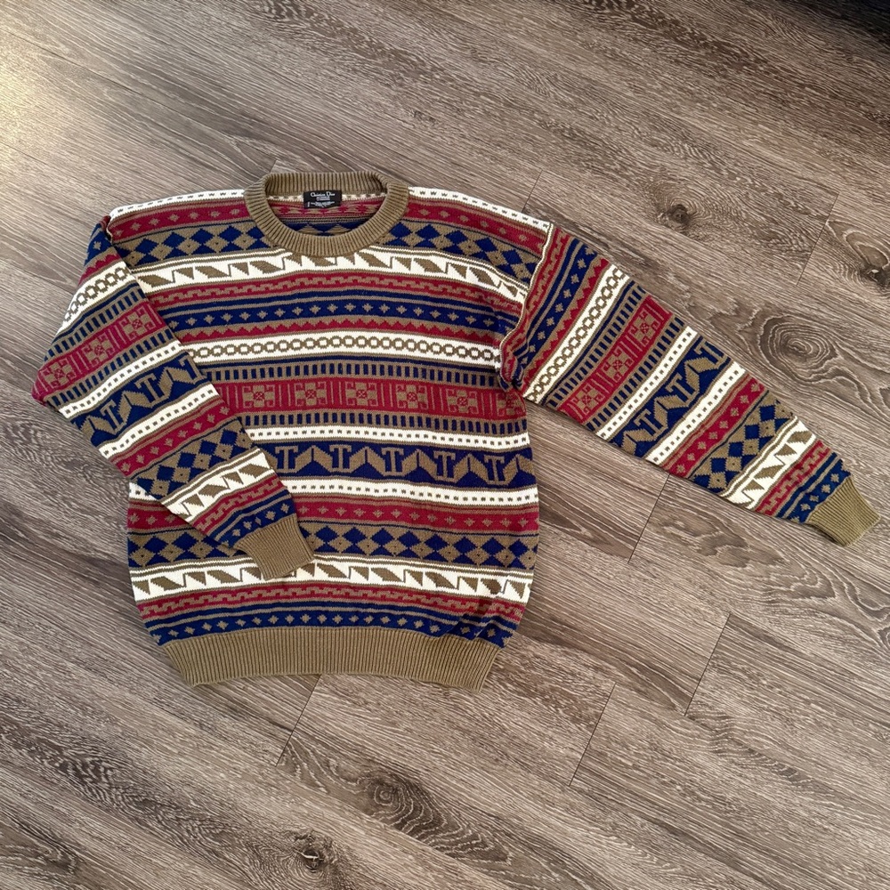 Dior Multicolor Patterned Sweater - image 1